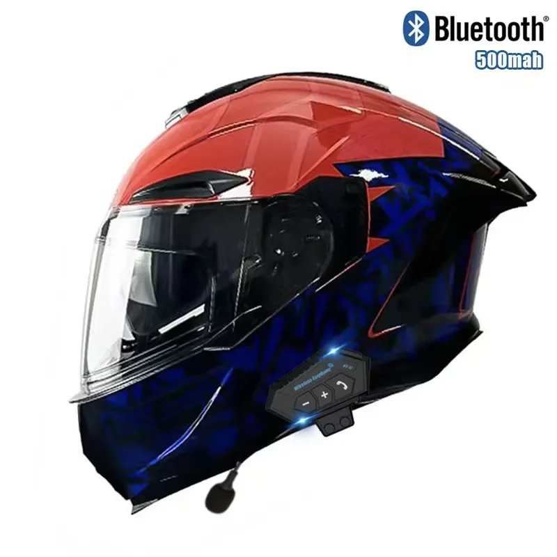 Flip up Motorcycle Helmet With - Full Face Motorcycle Helmet With Bluetooth 评论和价格