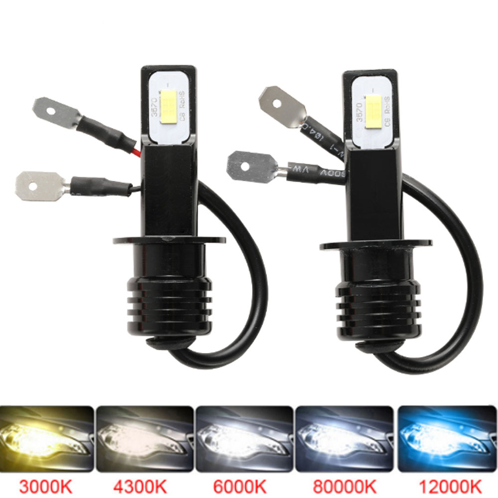 2Pcs Led H1 H3 H4 H7 HB4 HB3 9 - Universal Motorcycle Led Headlight Projector 评论和价格