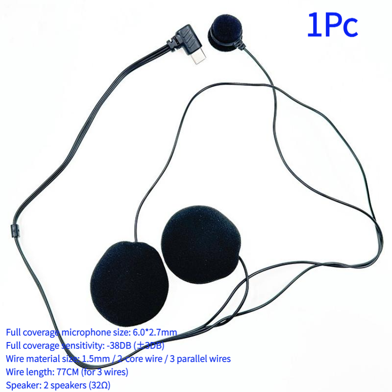 1Pc Type-C Plug HD Noise Reduc - Full Face Motorcycle Helmet With Bluetooth 评论和价格